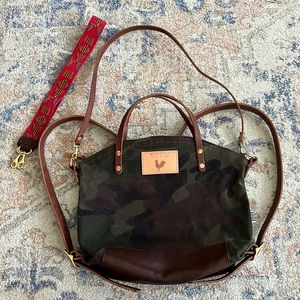 Meanwhile Back on the Farm. Waxed Camo. Backpack 2.0 with additional strap.